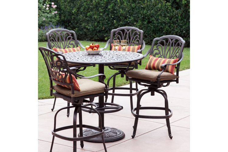 Patio bar outlet height set